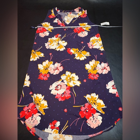 Old Navy Floral Sleeveless Dress - Navy - Lightweight size M Tall. NWT - Picture 11 of 14